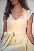Gelbes Dirndl aus Baumwolle & Leine